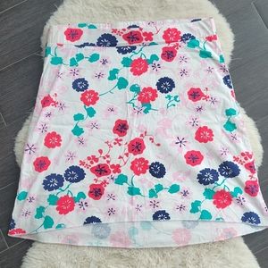 Babystyle Floral Cotton A-line High-Low Maternity Skirt sz S